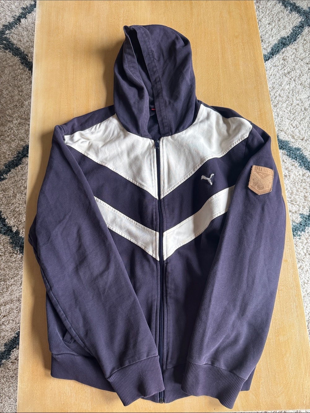 Puma Navy Full-Zip Hoodie - Size XL